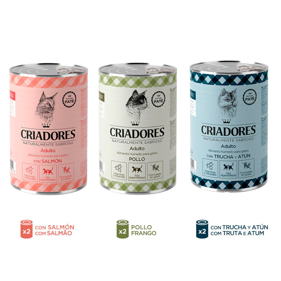 6 latas x 400 g Criadores Multipack de Frango e Peixe em lata para gatos, , large Imagem n&uacute;mero 3