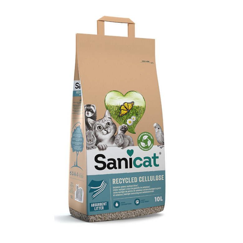 Sanicat Recycled Cellulose Leito Natural para gatos, , large image number null