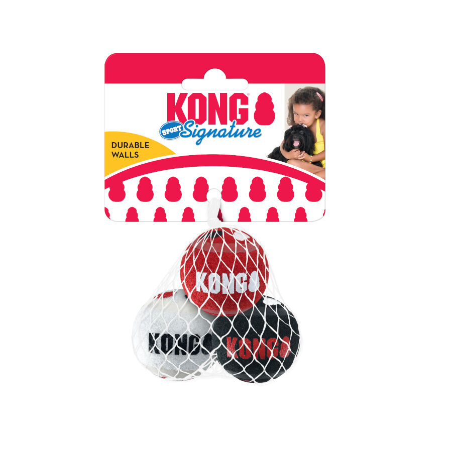 Kong Signature Sport 3-PK Bolas de t&eacute;nis para c&atilde;es, , large Imagem n&uacute;mero 1
