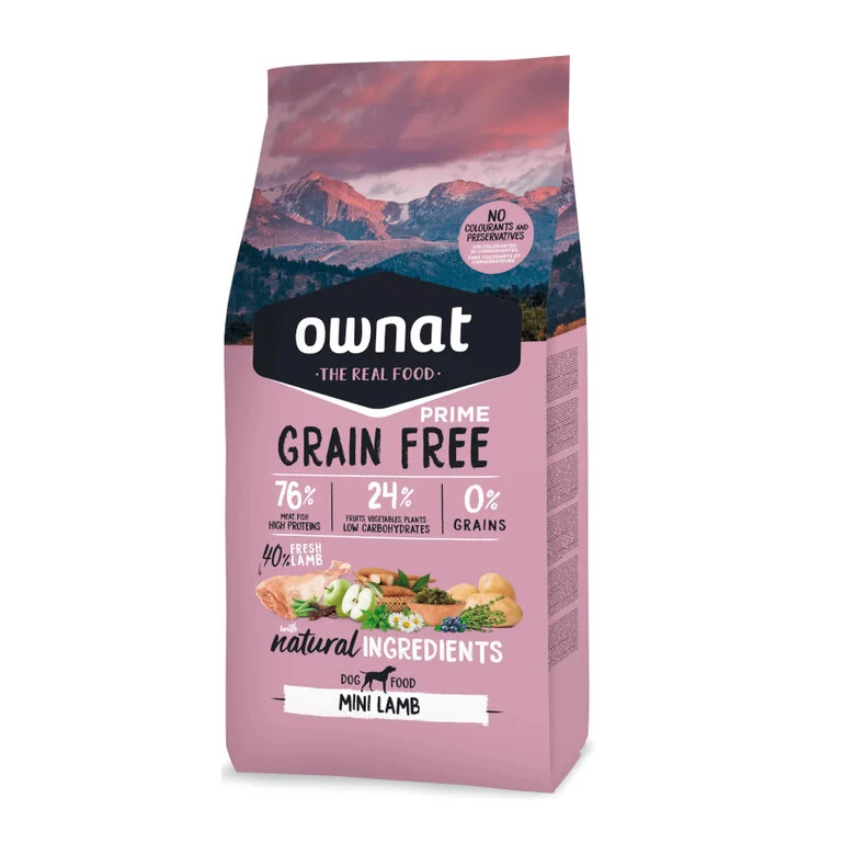 3 kg Ownat Mini Prime Grain Free Cordeiro ração para cães,  Imagem número 1 3 kg Ownat Mini Prime Grain Free Cordeiro ração para cães, , large Imagem número 1
