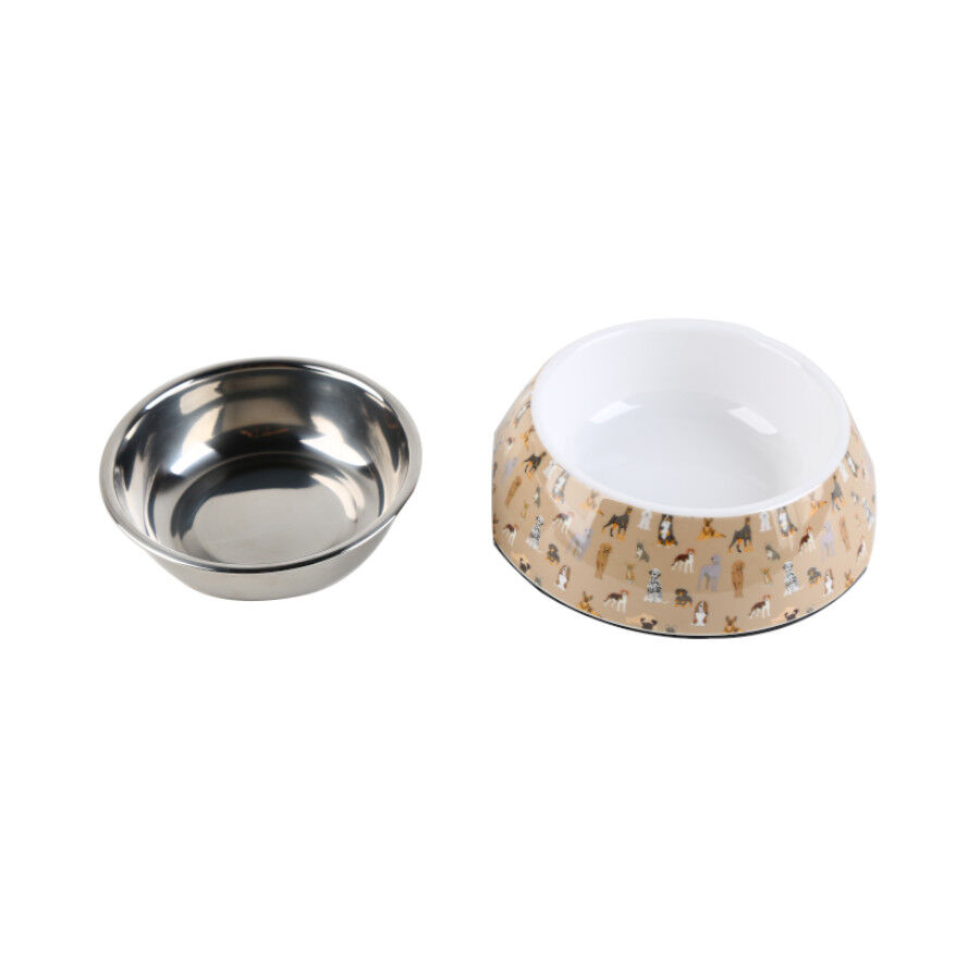 Leeby Comedouro marrom em inox para c&atilde;es, , large Imagem n&uacute;mero 4