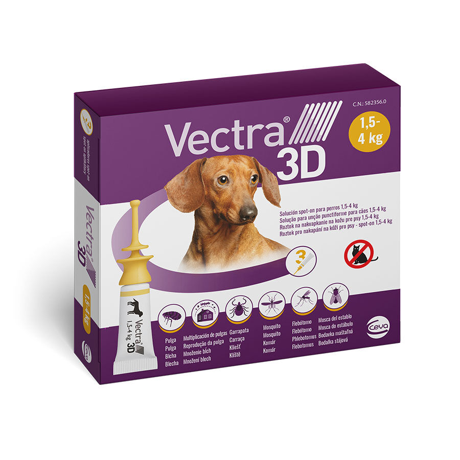 Vectra 3D Pipetas Antiparasit&aacute;rias para c&atilde;es, , large Imagem n&uacute;mero 1