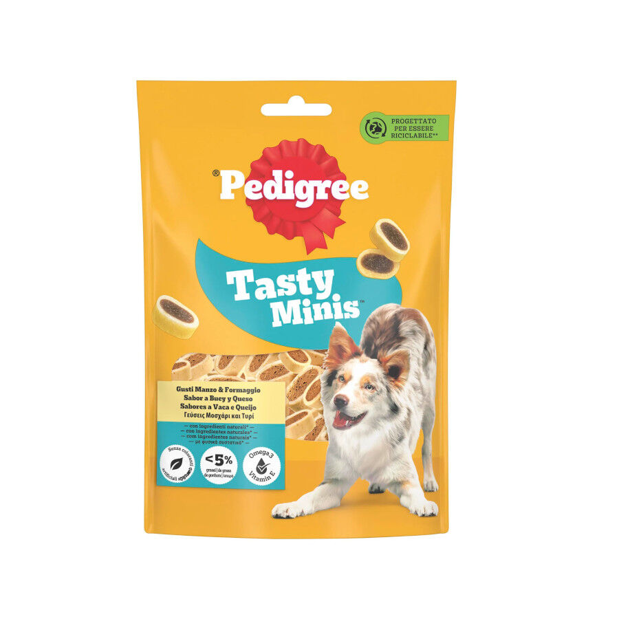 140 g Pedigree Tasty Mini Snacks Sabor Queijo e Boi para C&atilde;es, , large Imagem n&uacute;mero 1