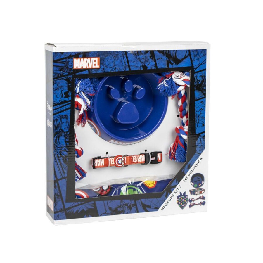 Marvel Capit&atilde;o Am&eacute;rica Conjunto de presente de boas-vindas para c&atilde;es, , large Imagem n&uacute;mero 1