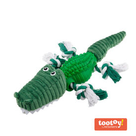 Tootoy! Stretch Crocodile Cuddler peluche dispensador de snacks para cães