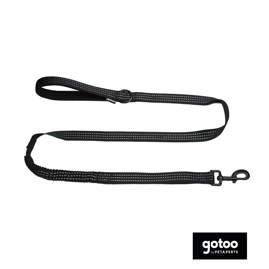 Gotoo Trela antitir&otilde;es preta para c&atilde;es, , large Imagem n&uacute;mero 2