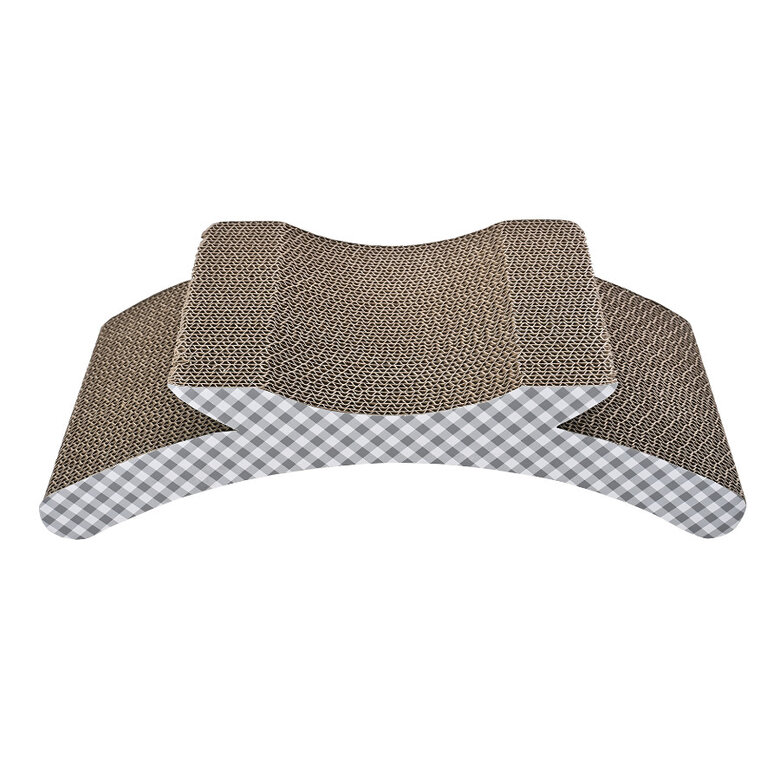 Leeby Remy Rocker arranhador de cartão horizontal com padrão vichy para gatos,  Imagem número 3 Leeby Remy Rocker arranhador de cartão horizontal com padrão vichy para gatos, , large Imagem número 3