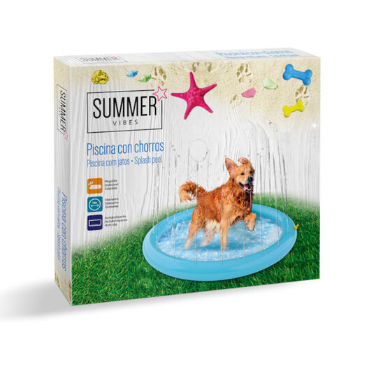 Summer Vibes Doggy Splash Piscina com Jatos para Cães, , large image number null