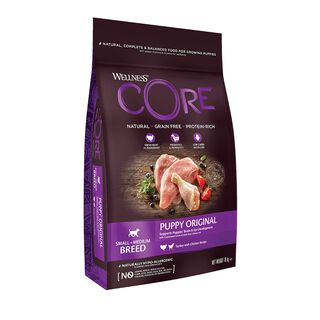 Wellness Core Puppy Small/Medium Frango e Peru ração para cães