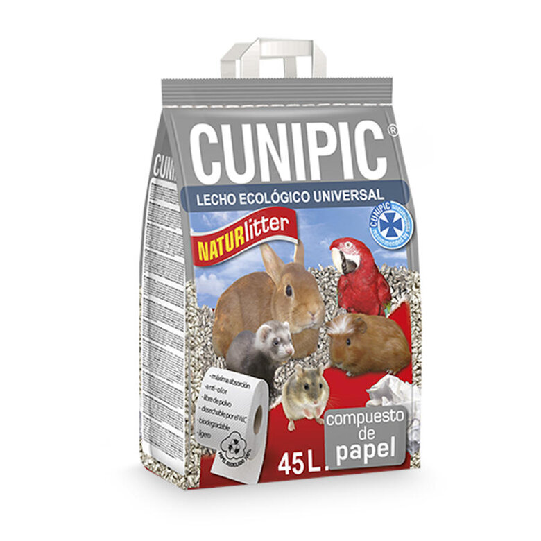 Cunipic Naturlitter Absorvente Ecológico Papel para aves e roedores , , large image number null