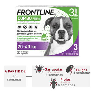 Frontline Spot On Compo Pipetas Antiparasitárias para cães 20 - 40 kg