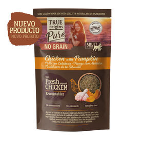 True Origins Pure Comida h&uacute;mida de frango e ab&oacute;bora para c&atilde;es 
