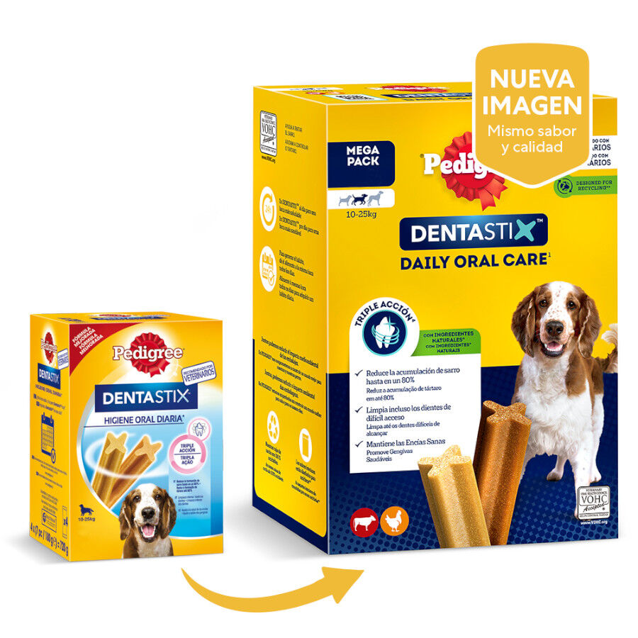 112 sticks Pedigree Dentastix Snacks Dent&aacute;rios para c&atilde;es m&eacute;dios, , large Imagem n&uacute;mero 2