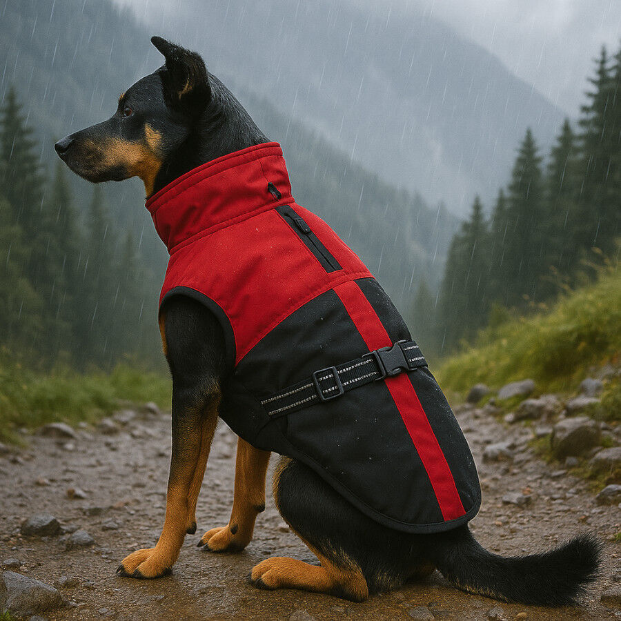 Outech Capa de Chuva Vermelha para c&atilde;es, , large Imagem n&uacute;mero 3