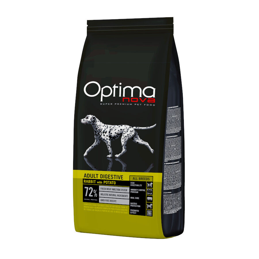 12 kg Optima Nova Adult Digestive Coelho ra&ccedil;&atilde;o para c&atilde;es, , large Imagem n&uacute;mero 1