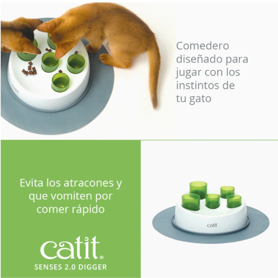 Catit Senses 2.0 Digger Comedouro Antivoracidade para gatos, , large Imagem n&uacute;mero 2