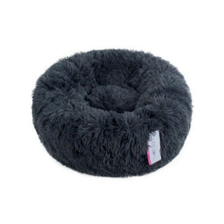 Catshion Fluffy Cama Donut cinzenta para gatos
