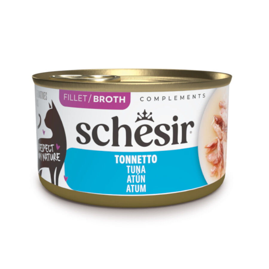 Schesir Comida h&uacute;mida de filetes de atum em lata para gatos, , large Imagem n&uacute;mero 1