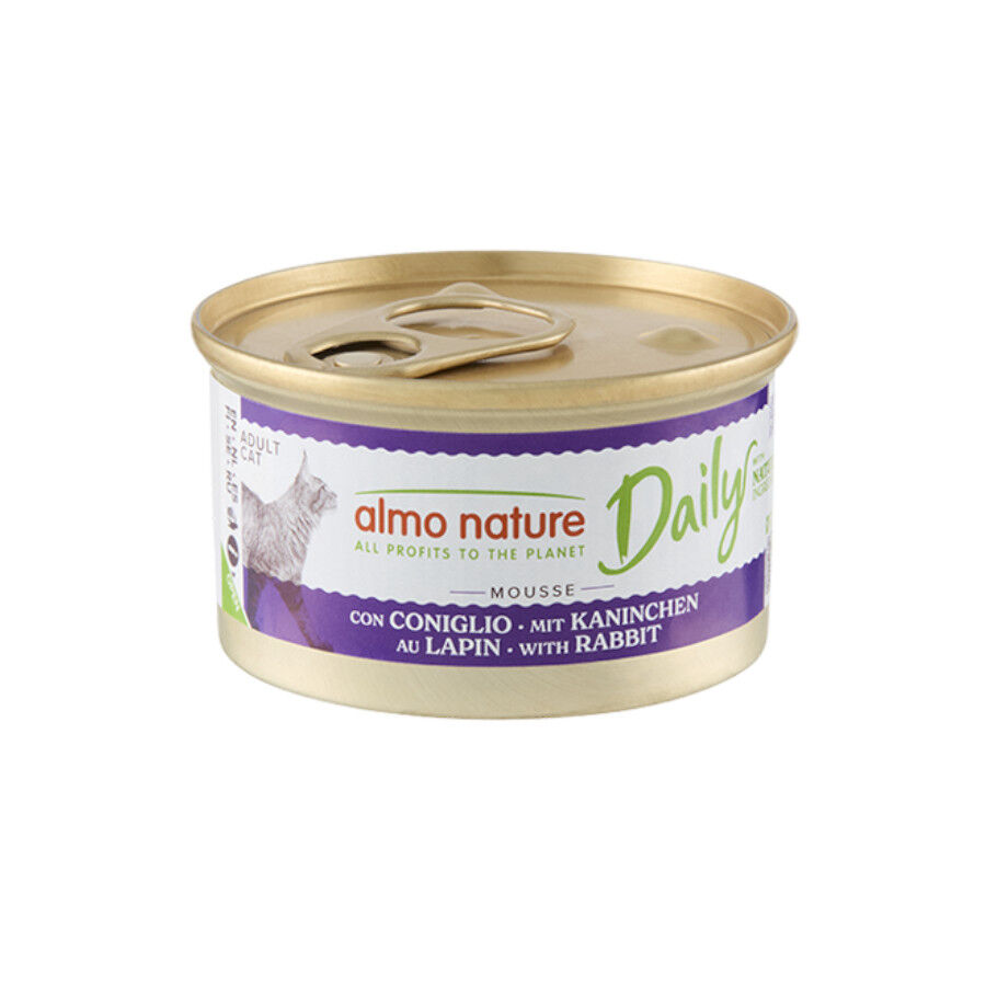 85 g Almo Nature Adult Daily Mousse de Coelho lata para gatos, , large Imagem n&uacute;mero 1