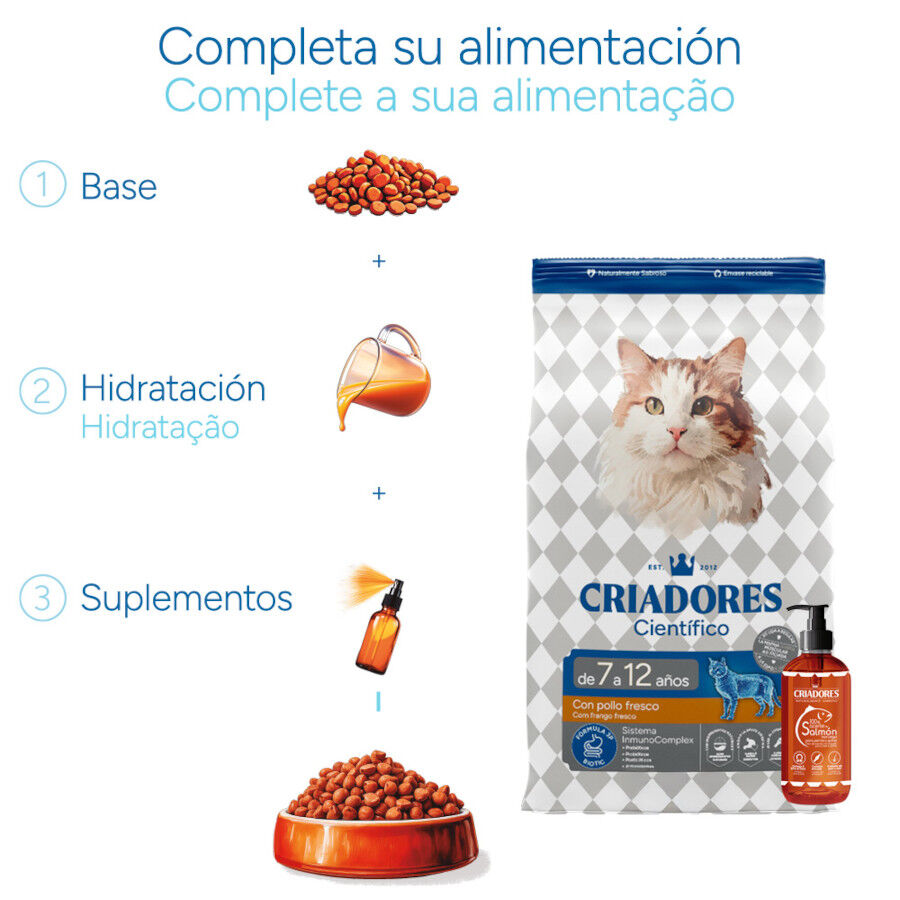 Criadores Cient&iacute;fico Mature +7 Ra&ccedil;&atilde;o de frango para gatos, , large Imagem n&uacute;mero 8