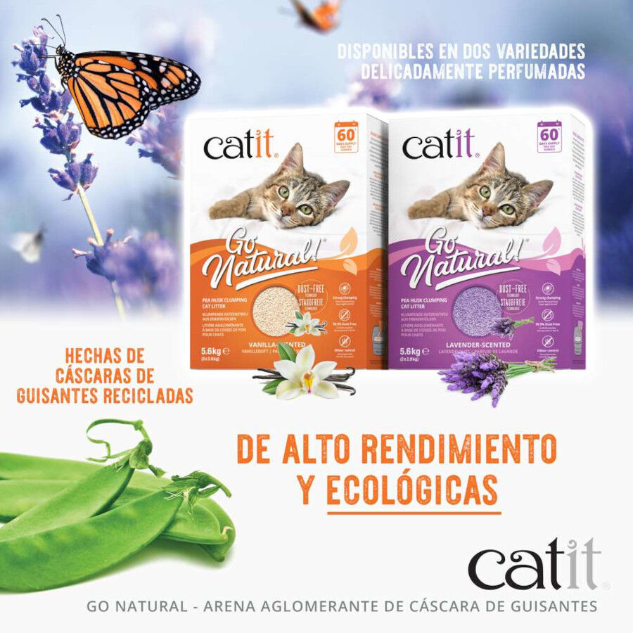 Catit Go Natura! Areia com casca de ervilha com aroma a baunilha para gatos, , large Imagem n&uacute;mero 4