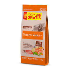 Nature's Variety No Grain Adult Medium Maxi Salmão ração para cães