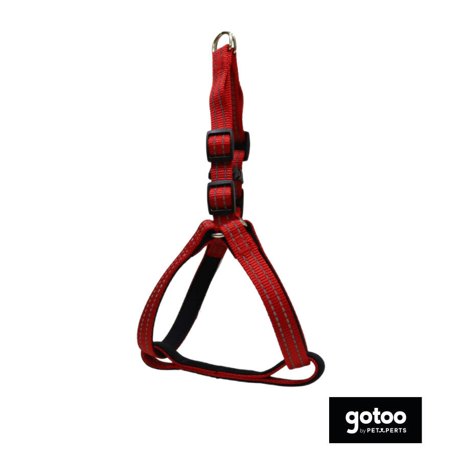 Gotoo Peitoral vermelho de nylon refletor para c&atilde;es, , large Imagem n&uacute;mero 2