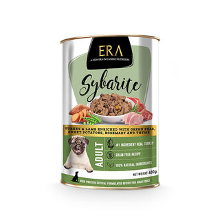Era Sybarite Adulto Peru, Borrego e Batata Doce patê em lata para cães 