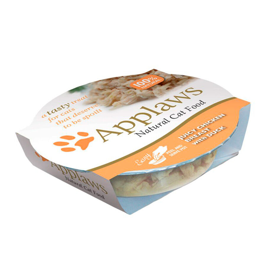 60 g Applaws frango e pato terrina para gatos, , large Imagem n&uacute;mero 3