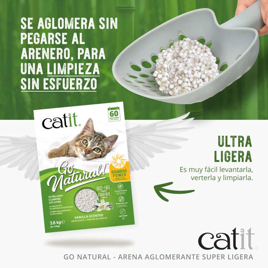 Catit Go Natura! Areia biodegrad&aacute;vel de bambu para gatos, , large Imagem n&uacute;mero 4