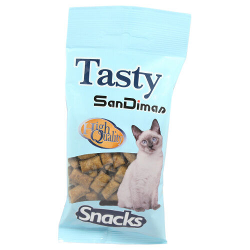 SanDimas Tasty de pollo y malta snacks para gatos Imagem n&uacute;mero 1