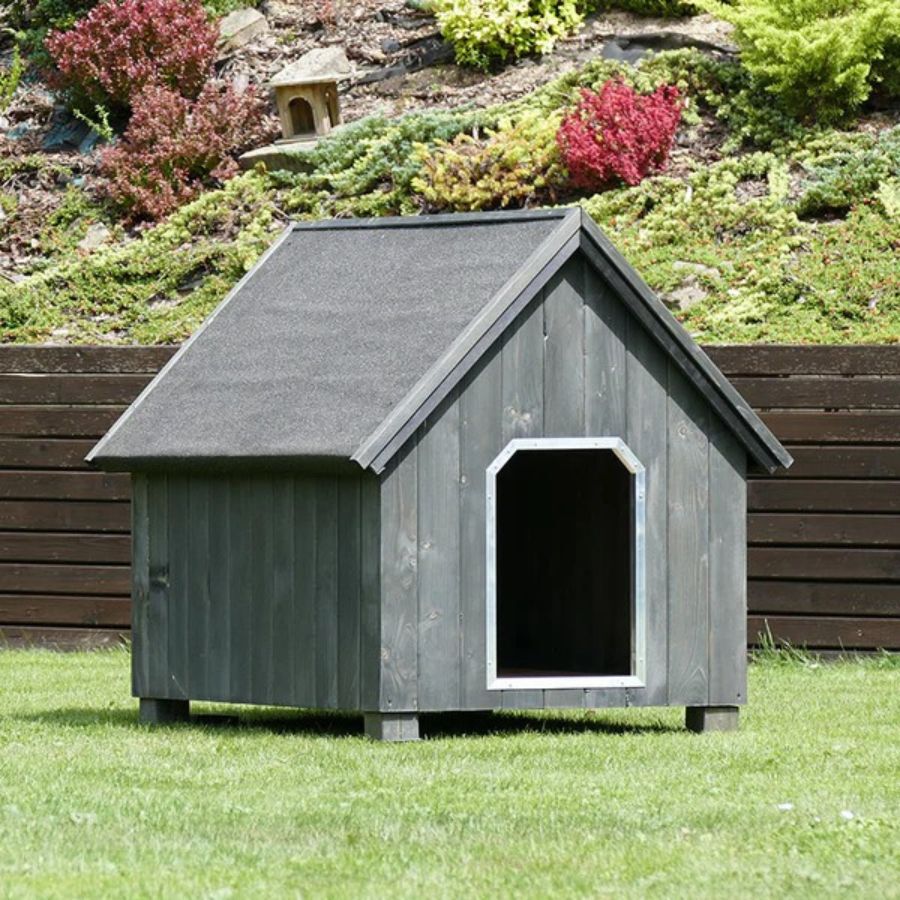 TK-Pet Alpine Casota de Madeira Cinzenta para c&atilde;es, , large Imagem n&uacute;mero 1