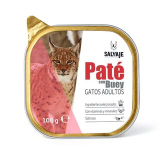 Salvaje Adulto Boi em Patê terrina para gatos