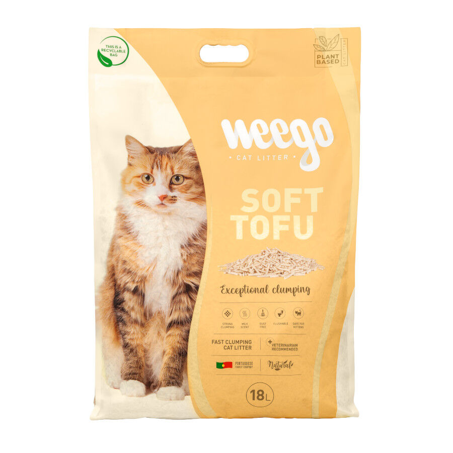 18 L Weego Soft Tofu Areia aglomerante para gatos, , large Imagem n&uacute;mero 1