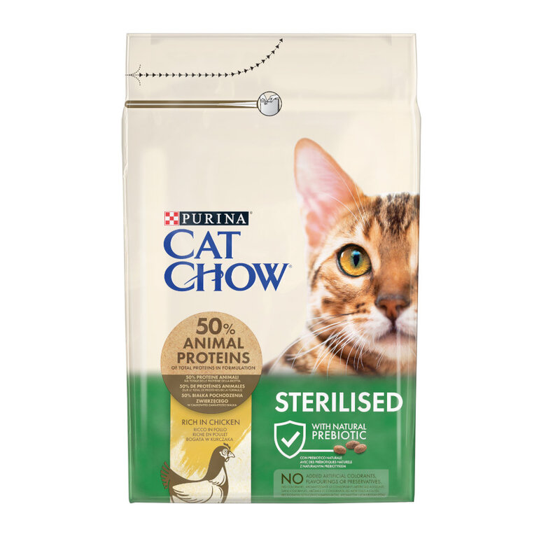 Cat Chow Sterilized Frango Ração para Gatos, , large image number null