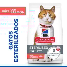 Hill's Science Plan Young Adult Sterilised Salmão ração para gatos