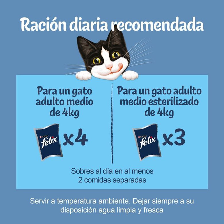 12 x 85 g Felix Sensations Seleção de Carnes Alimento húmido em saquetas para gatos,  Imagem número 3 12 x 85 g Felix Sensations Seleção de Carnes Alimento húmido em saquetas para gatos, , large Imagem número 3