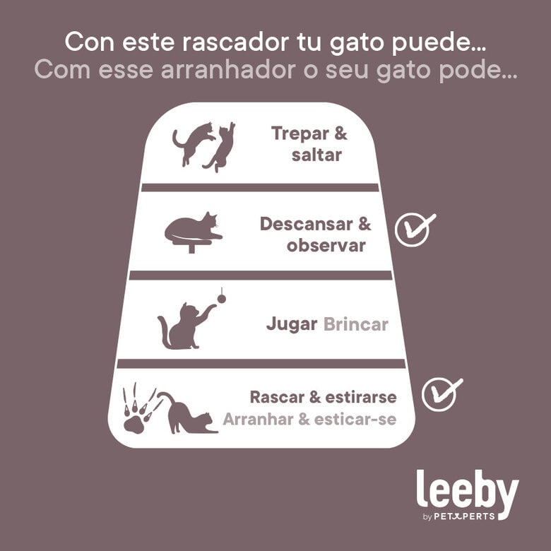 Leeby Bijou barril arranhador com cama nido para gatos,  Imagem número 6 Leeby Bijou barril arranhador com cama nido para gatos, , large Imagem número 6