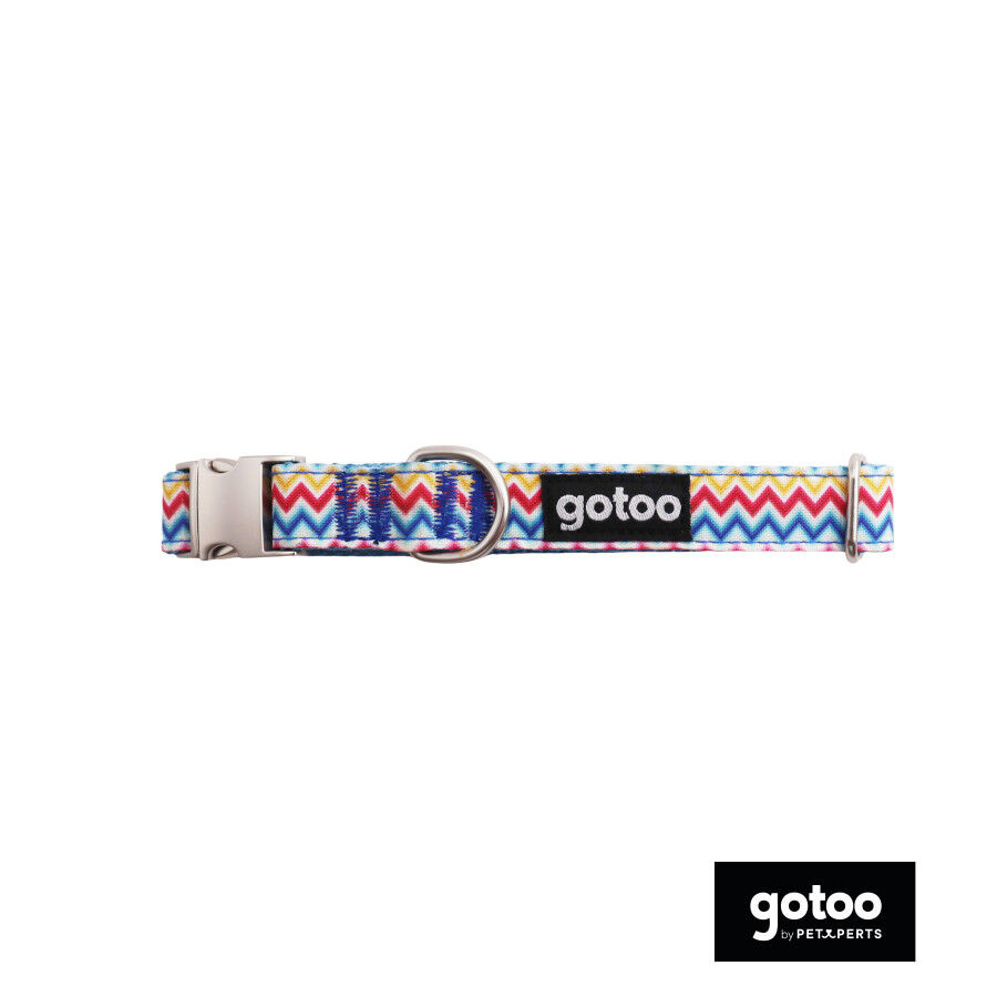 Gotoo Coleira estampada colorida para c&atilde;es, , large Imagem n&uacute;mero 2