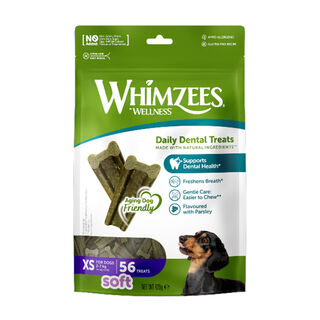 Whimzees Soft Value Bags XS Dental Snacks para cães
