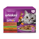 Whiskas Tasty Mix Country Patê em molho saquetas para gatos - Pack 12, , large image number null