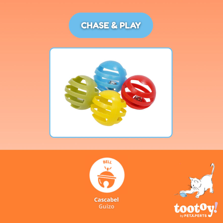 Tootoy! Chase & Play Bola interativa com guizo para gatos, , large Imagem n&uacute;mero 5