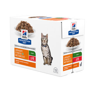 Hill's Prescription Diet c/d + Urinary Stress Frango saqueta para gatos