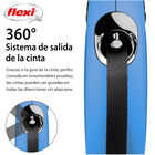 Flexi New Classic Trela Extensível de Fita Azul para Cães, , large image number null