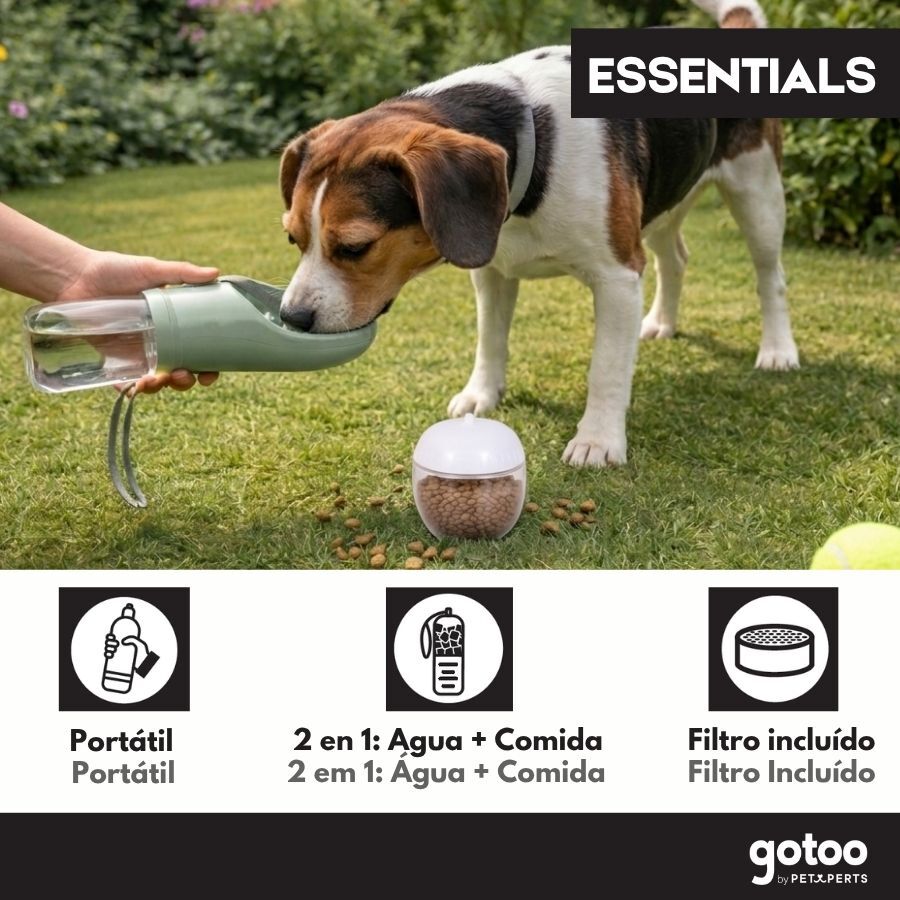 Gotoo Bebedouro e Comedouro Port&aacute;til 2 em 1 para c&atilde;es e gatos, , large Imagem n&uacute;mero 5