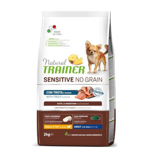 Natural Trainer Small & Toy Sensitive No Grain Truta e Batata ração para cães