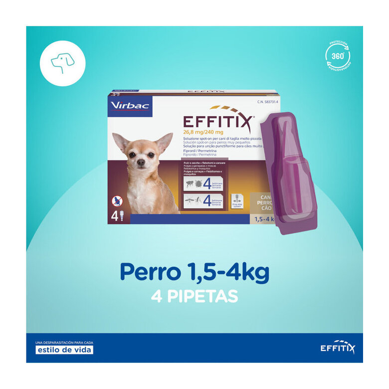 Virbac Effitix Pipetas Antiparasitárias para cães,  Imagem número 3 Virbac Effitix Pipetas Antiparasitárias para cães, , large Imagem número 3