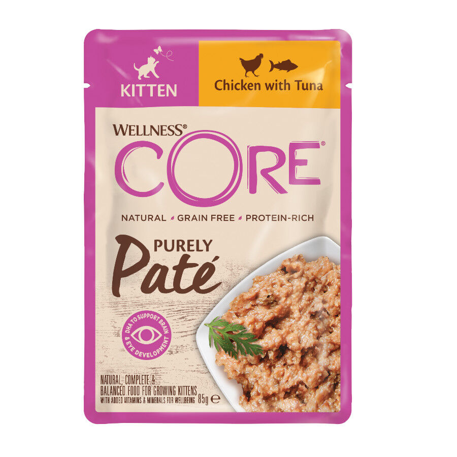 85 g Wellness Core Kitten Frango em Pat&ecirc; para gatinhos, , large Imagem n&uacute;mero 1
