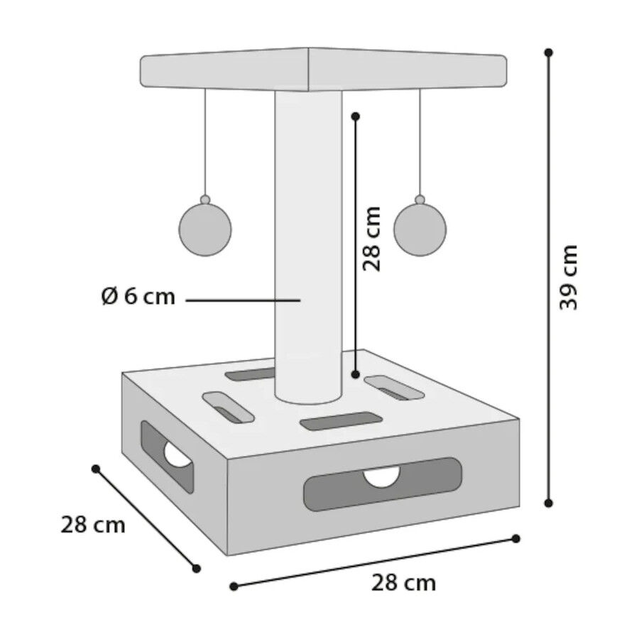 Flamingo &Aacute;rvore Arranhador Turquesa e Cinza para gatos, , large Imagem n&uacute;mero 2