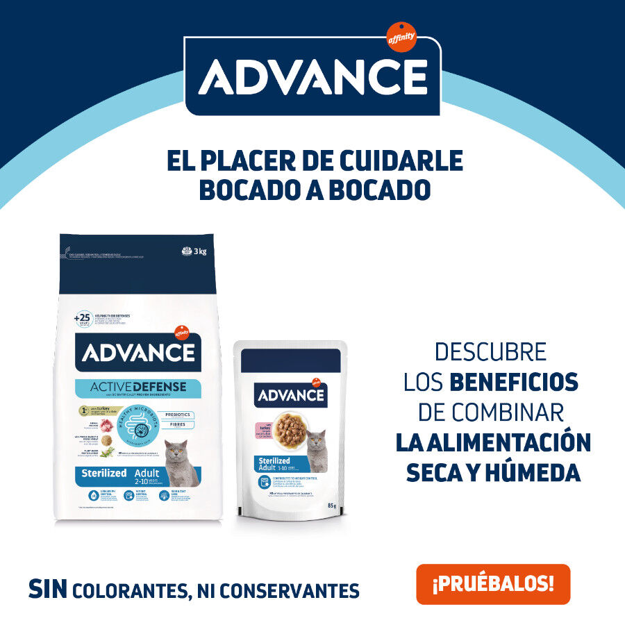12 saquetas x 85 g (9 + 3 gratis!) Advance Sterilized Adult Bacalhau saquetas para gatos, , large Imagem n&uacute;mero 5